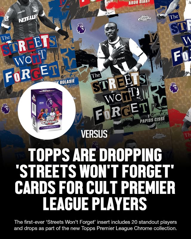 Instagram post by @versus for Topps. Caption reads: Topps have released a new collection [...].