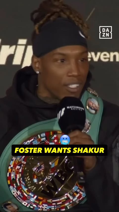 Instagram post by @shockfoster for DAZN Boxing. Caption reads: Big plans with a strategy for @shockfoster 👌....