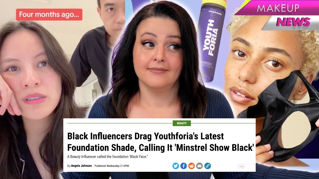 YouTube post by @jenluv for Allure. Caption reads: UPDATE: Youthforia Foundation DISASTER + TWO....