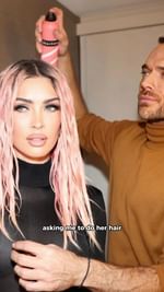 Instagram post by @dimitrishair for Raw Sugar Living. Caption reads: Celebrity stylist @dimitrishair shares his....