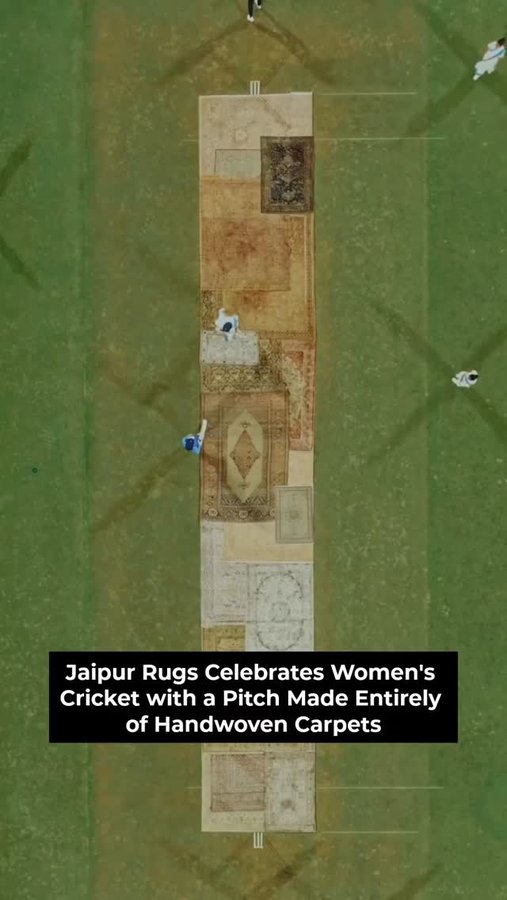 Instagram post by @localsamosavyapaar for Social Samosa. Caption reads: Jaipur Rugs celebrates the spirit of craft and....