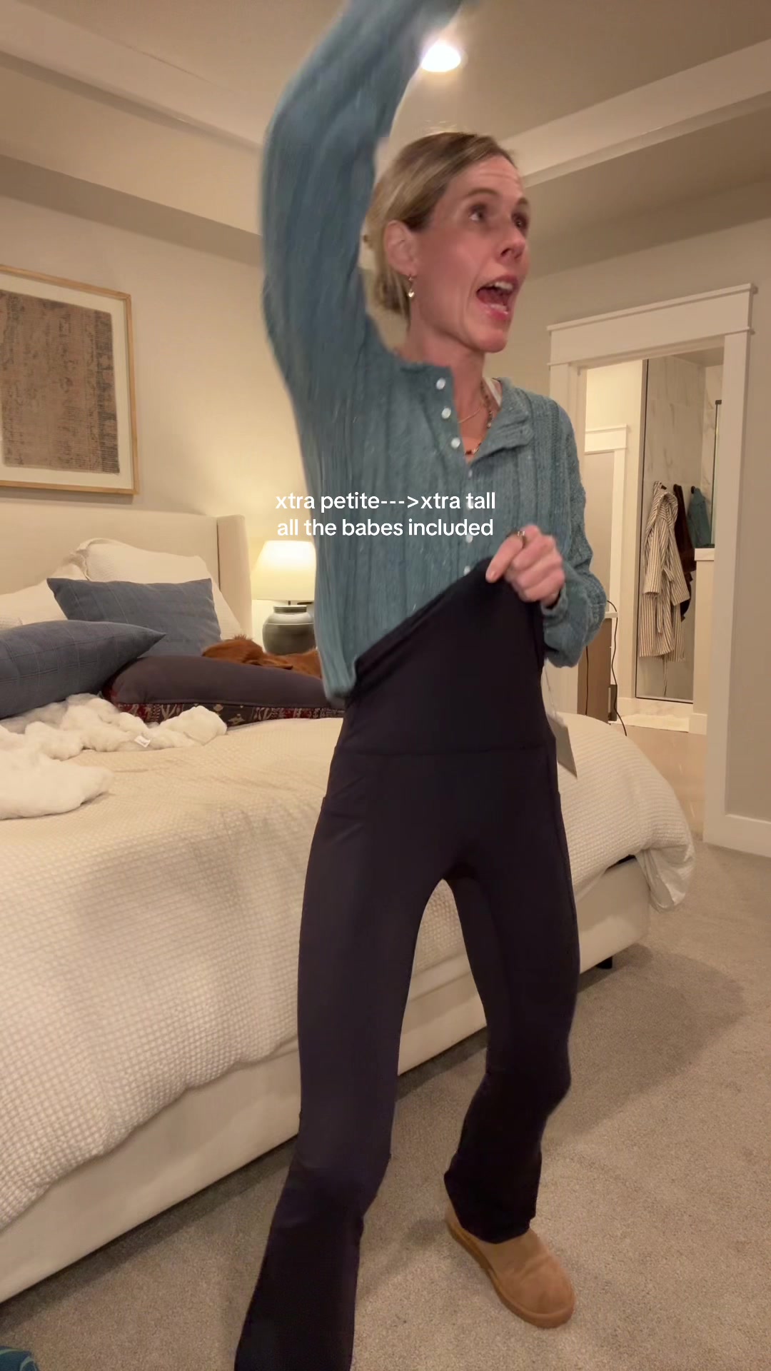 TikTok post by @lindslindssays for POPFLEX Active. Caption reads: [...] and every inseam for all the gals. @POPFLEX....