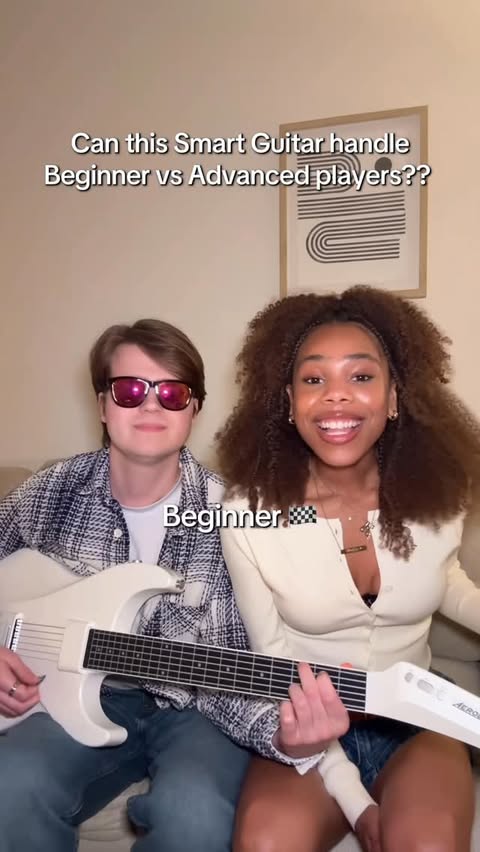 Instagram post by @noelle.mercer for Aeroband. Caption reads: [...] do you like better? 🏁😎🎸 Thank you....