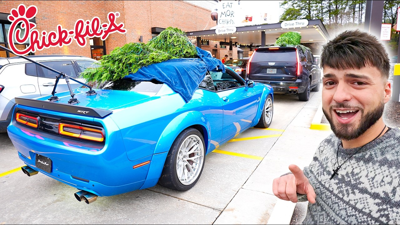 YouTube post by @itsjusta6official for WOLFBOX. Caption reads: Flame-Shooting Hellcat Terrorizes Public Streets!!.