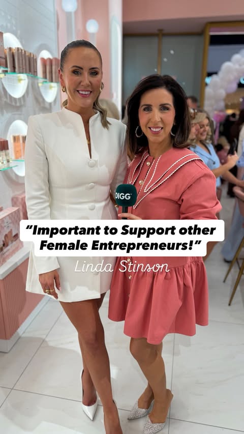 Instagram post by @lindastinson for Bellamianta. Caption reads: [...] she says with the launch of her new....