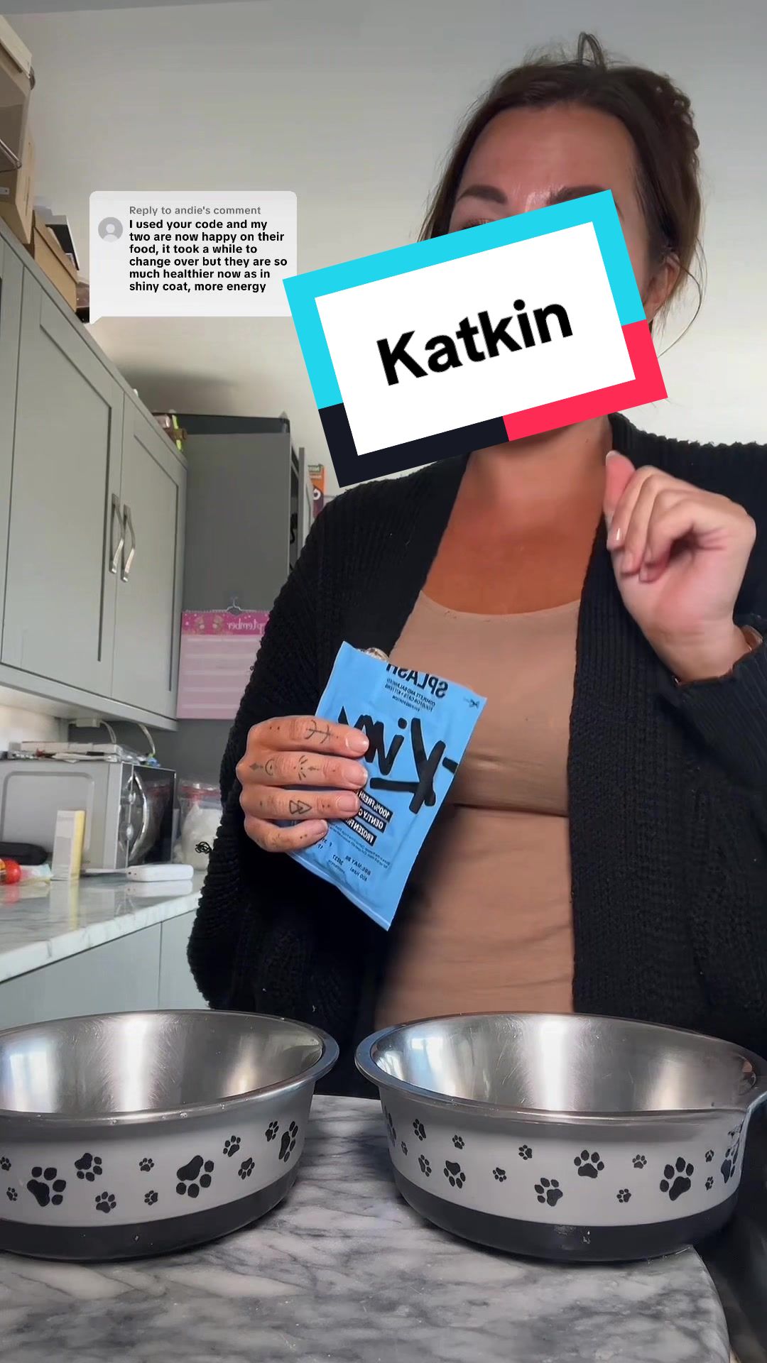 TikTok post by @janinekxxx for KatKin. Caption reads: If you haven't tried KatKin, use my code JANI50....