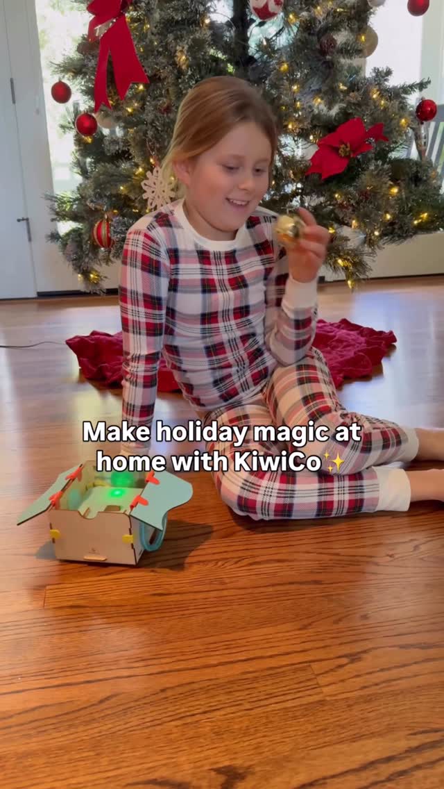 Instagram post by @stayathomeactivitymom for KiwiCo. Caption reads: Holiday magic…delivered right to our porch🎁

This....