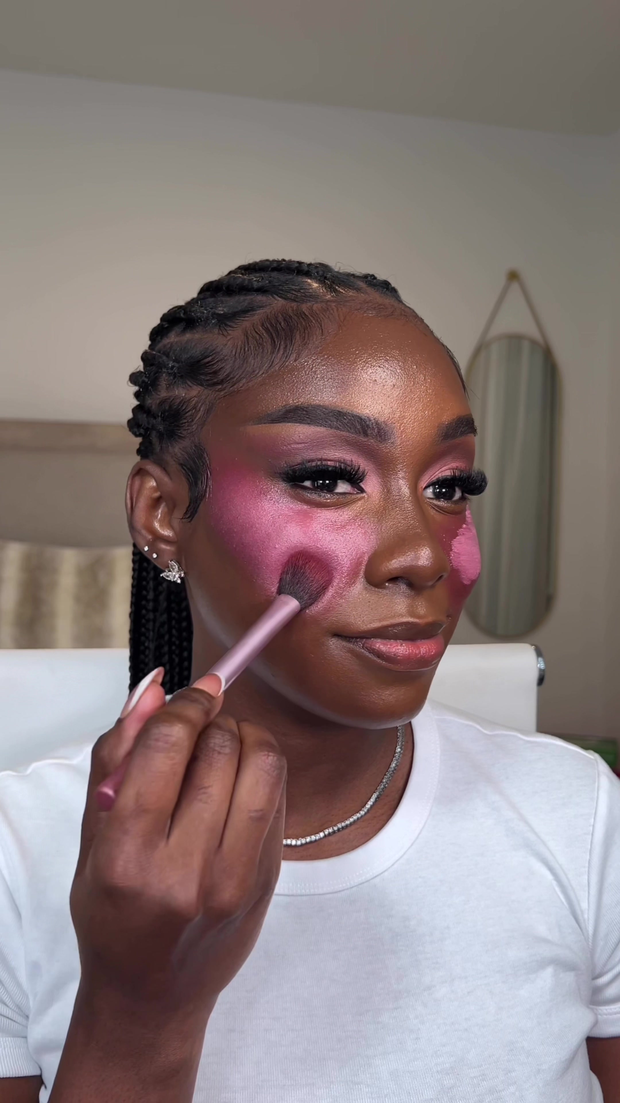 TikTok post by @brittanymiller344 for OFRA Cosmetics. Caption reads: [...] Revolution Irl Concealer (C15) @OFRA....