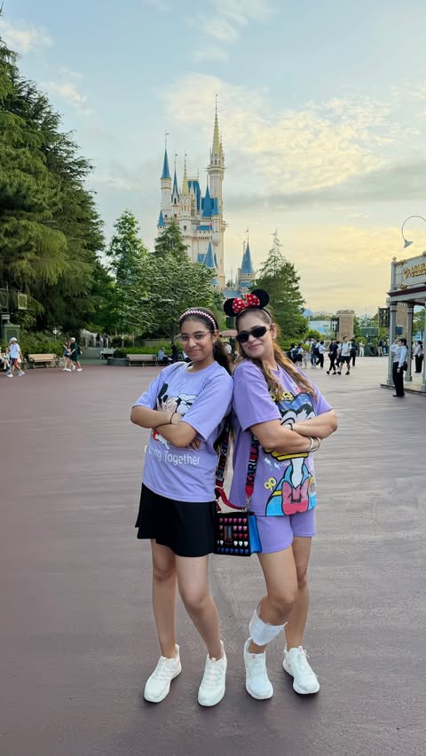 Instagram post by @jazzsoni for Tokyo Disney Resort. Caption reads: [...] where I’m supposed to be 💖✨ 📍....