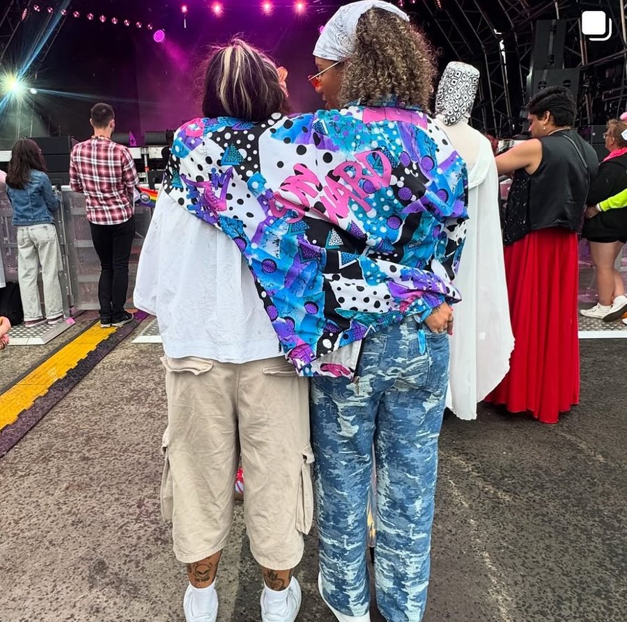 Instagram post by @lailahmuscat for Estella Bartlett. Caption reads: [...] #transrights 

Throughout June, Estella....