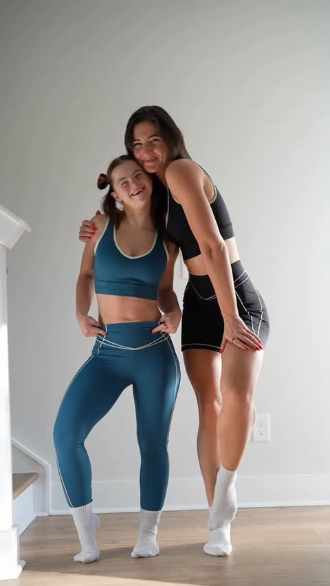 Instagram post by @vallitfit for Buffbunny Collection. Caption reads: Matching sets, unmatched vibes....