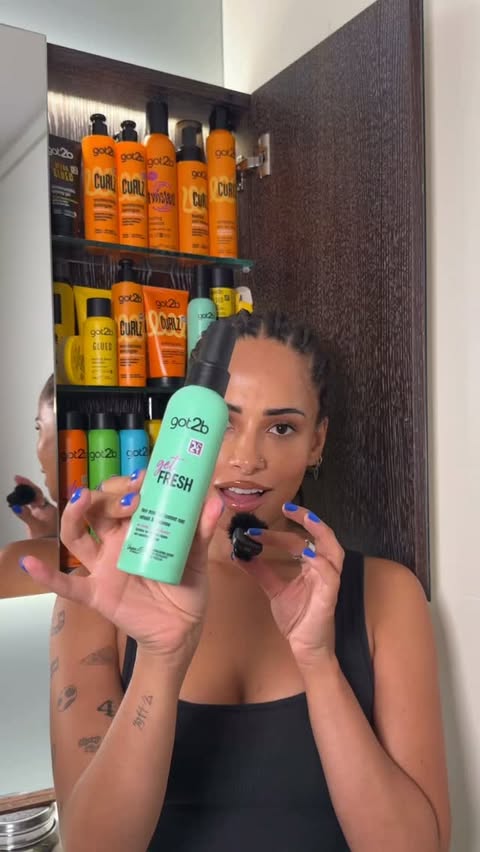 Instagram post by @amberrosegill for got2b. Caption reads: [...] been hanging onto braids this summer but....