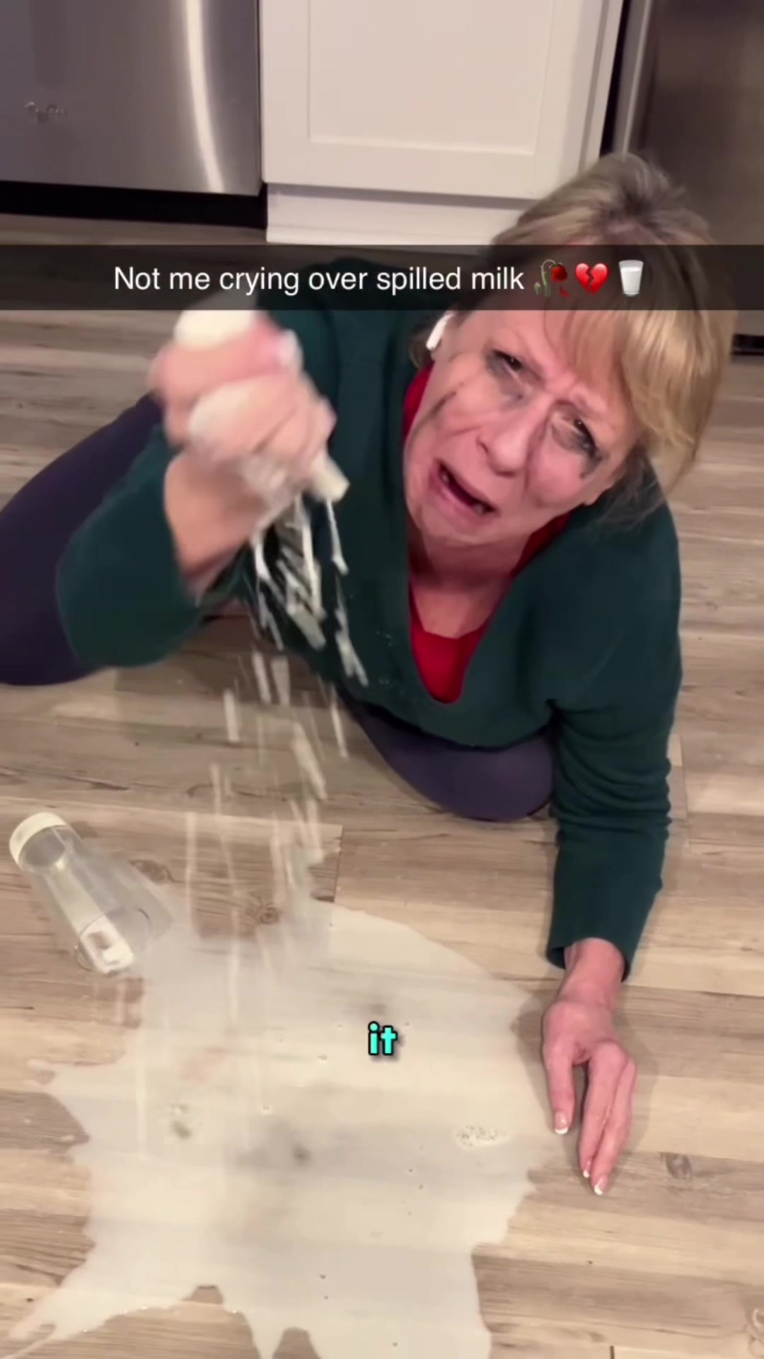 TikTok post by @kim_mikchick for ACTIVE. Caption reads: No crying over spilled milk with Active Swedish....