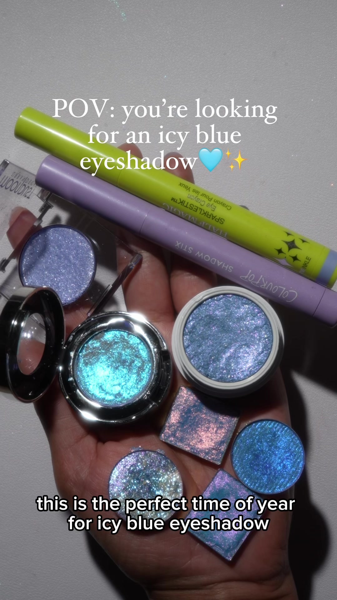 TikTok post by @glamsmitty for Urban Decay. Caption reads: [...] by Donni Davy  CP: cotton candy  UD:....