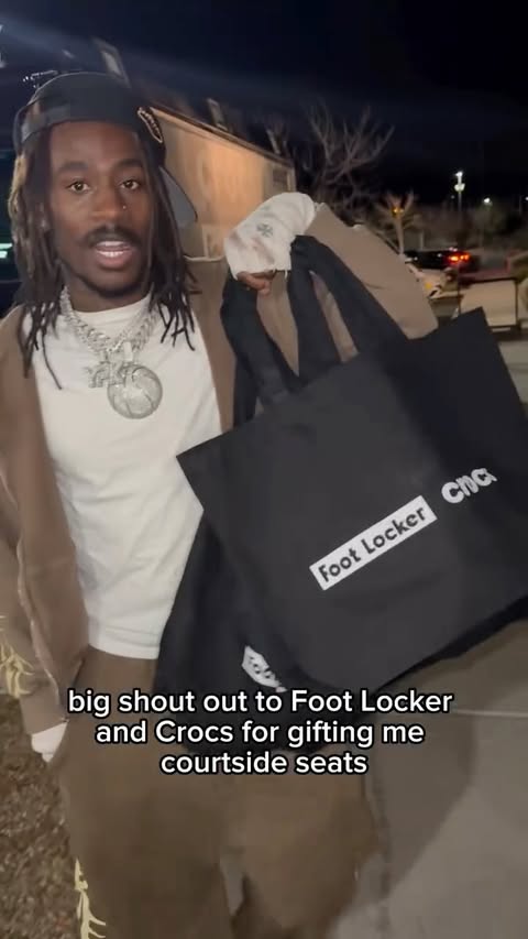 Instagram post by @ypk.raye for Foot Locker. Caption reads: [...] athletes compete. Thank you to my....