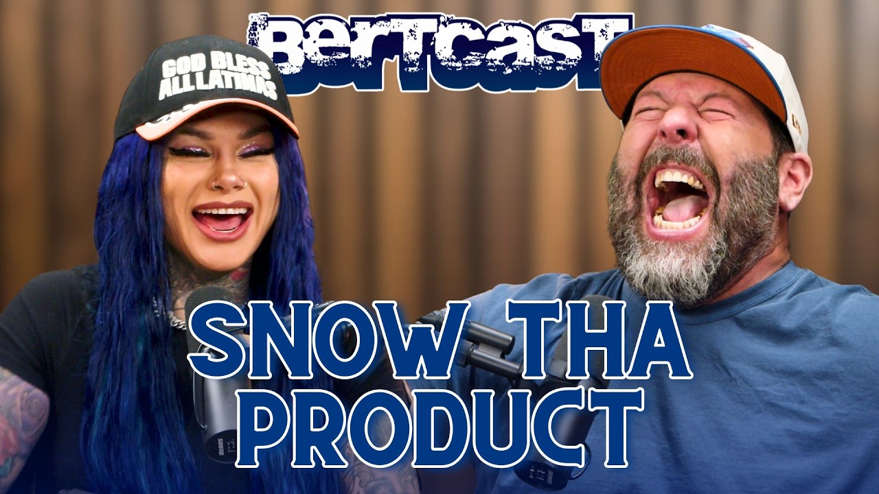 YouTube post by @bertkreischer for Benebone. Caption reads: Snow Tha Product and I get Super Emotional |....