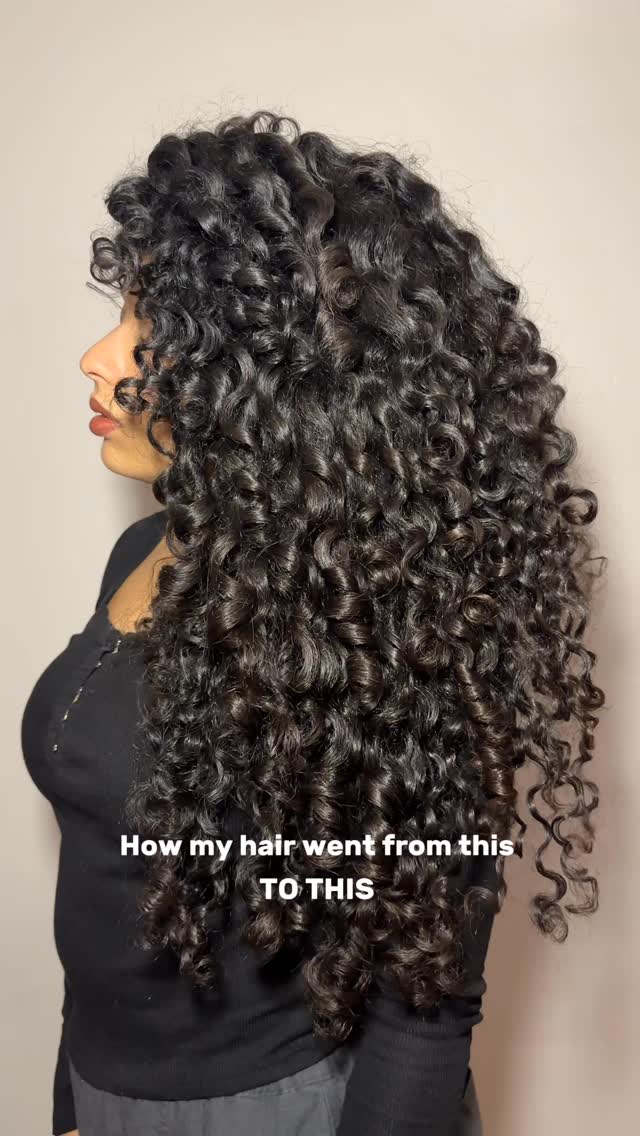 Instagram post by @curlswithalexa for UMBERTO GIANNINI. Caption reads: I just applied this one product to my curls and I....