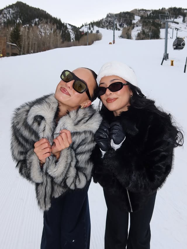 Instagram post by @sydneymarshal for Edikted. Caption reads: spent the week in aspen with @edikted & the best....