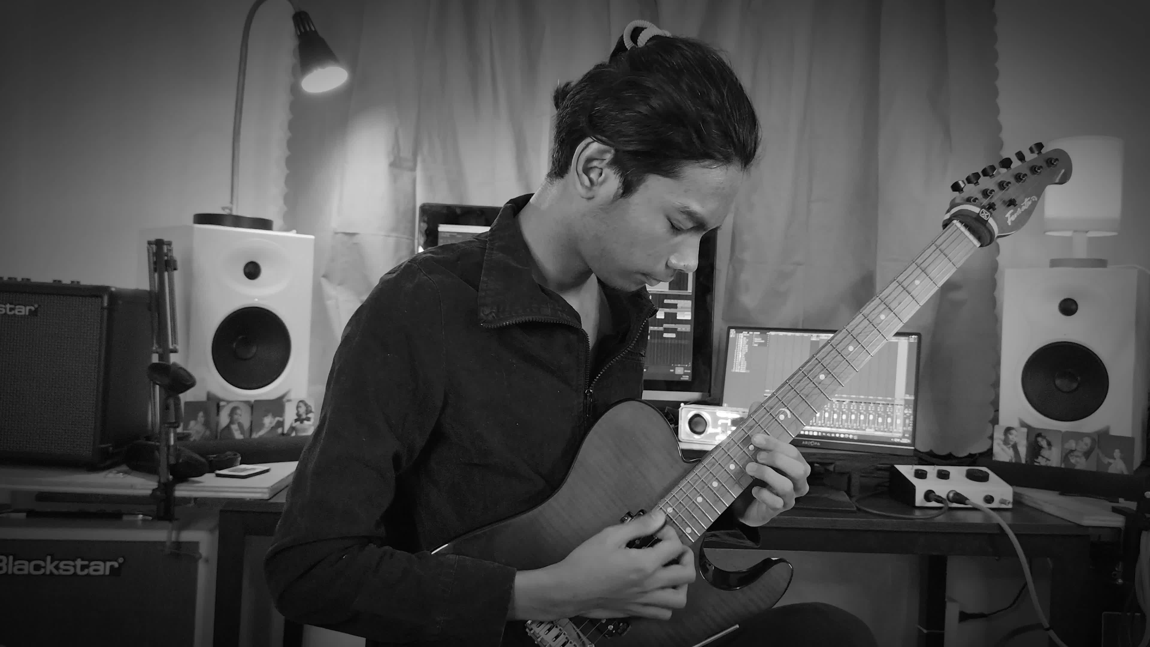 TikTok post by @aizakkrielclores for Blackstar Amps. Caption reads: BIRTHDAY NI BIAS!!! MIKHA'S BINIVerse Medley Solo....