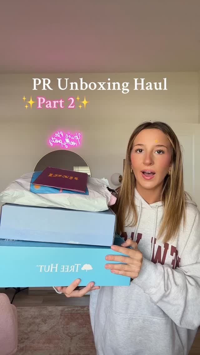 Instagram post by @thesidneyjewel for Eva NYC. Caption reads: Who wants a part 3?!😍 #pr #prhaul #prunboxing....