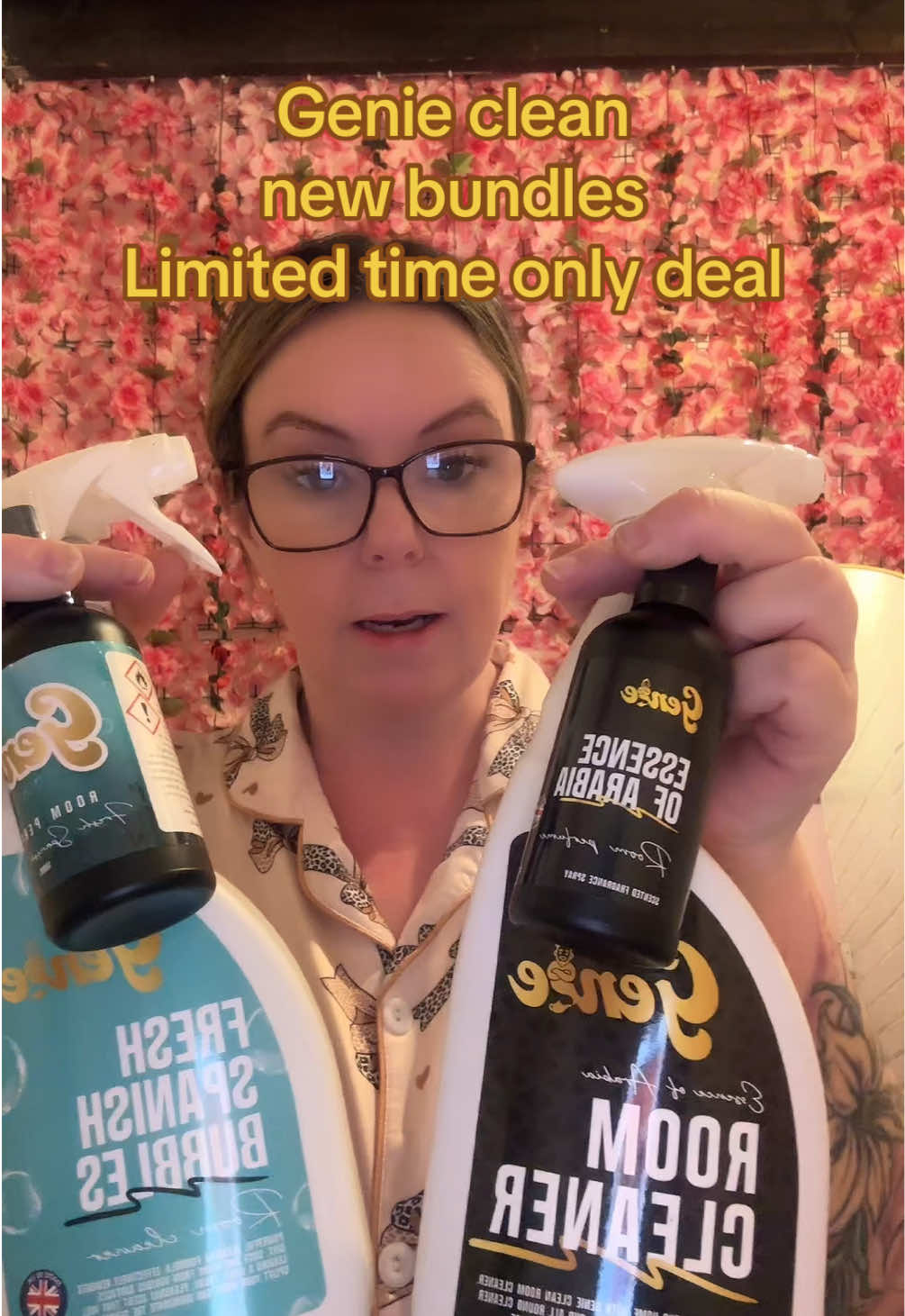 TikTok post by @_vickyann_ for Genie Clean. Caption reads: [...] bundles while there available. #genieclean....