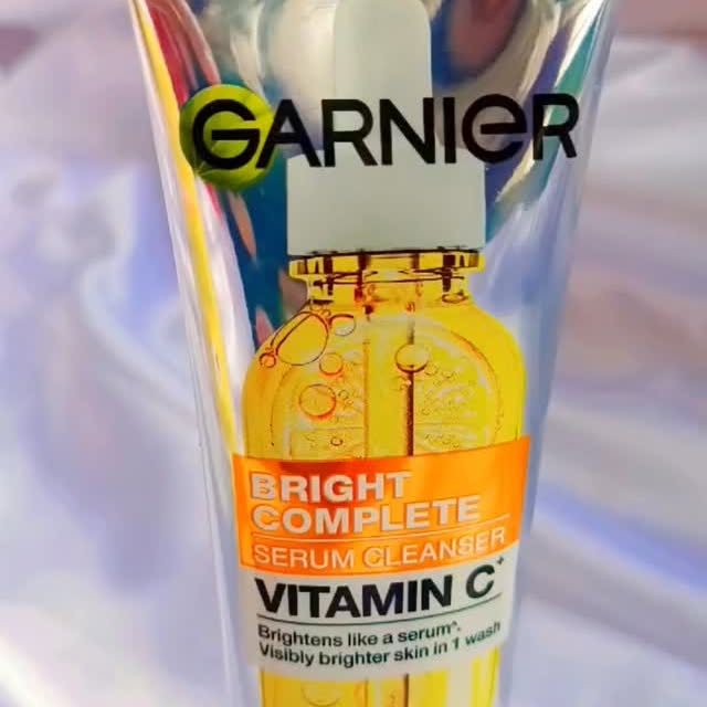 Instagram post by @pragyamisty for Garnier India. Caption reads: Glow 🌟 naturally with Garnier Skin Naturals....