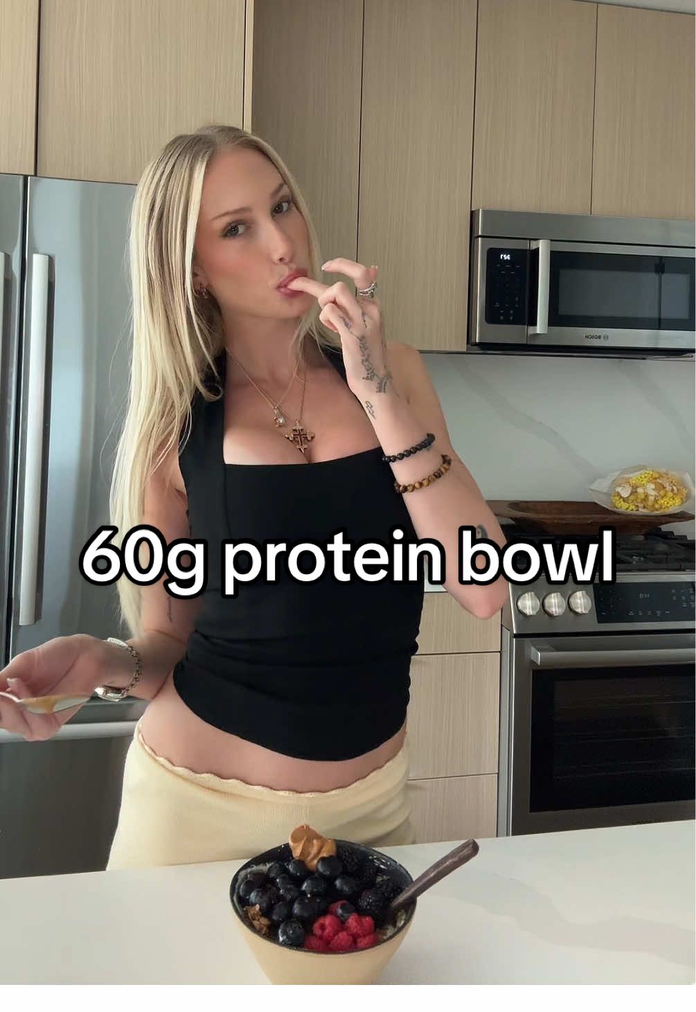 TikTok post by @arcanumla for Purely Elizabeth. Caption reads: [...] ingredients: @ARMRA @ShopFlavCity @Purely....