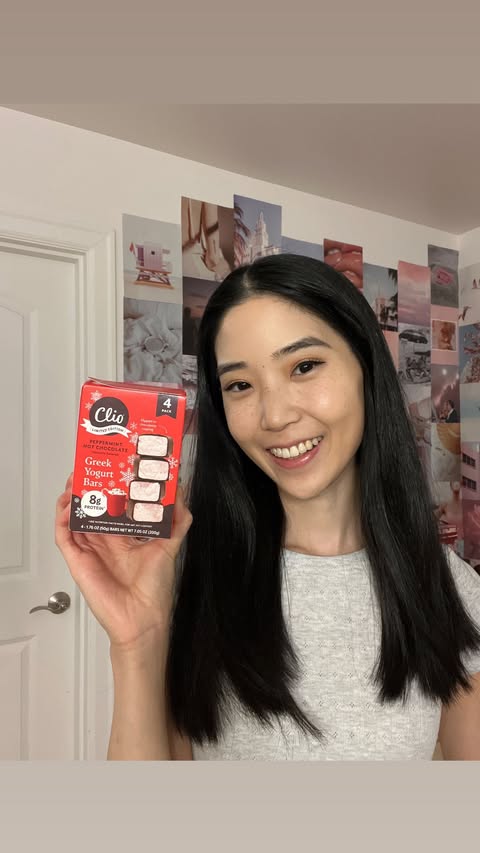 Instagram post by @meili_zzz for Clio Snacks. Caption reads: [...] Foods, part 5: featuring the new @cliosnacks....