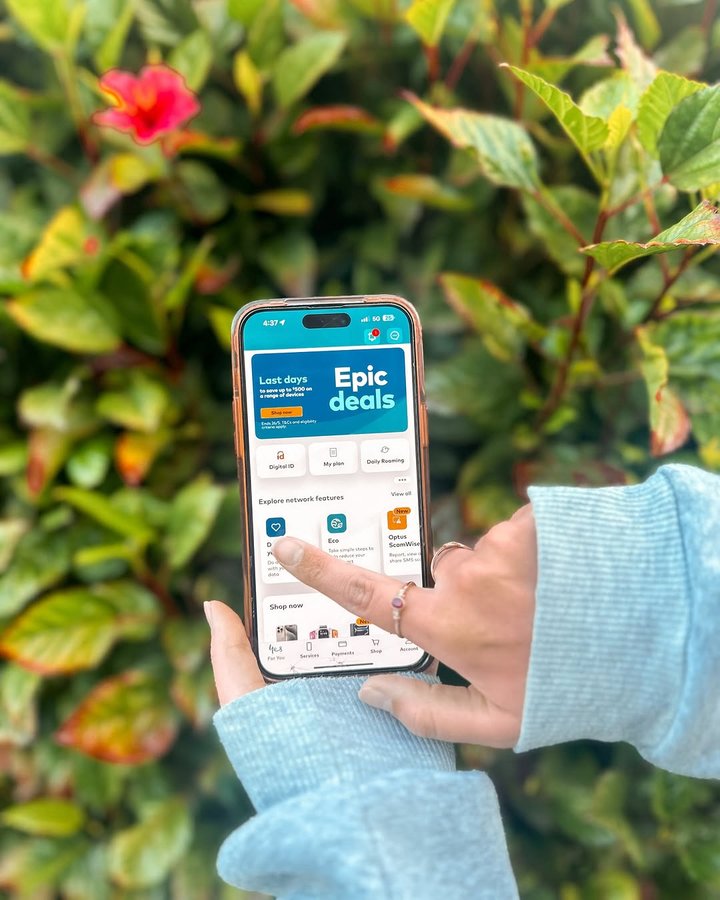 Instagram post by @tylisha.harmer for Optus. Caption reads: Donate your mobile data with @optus 🤍 Every month....