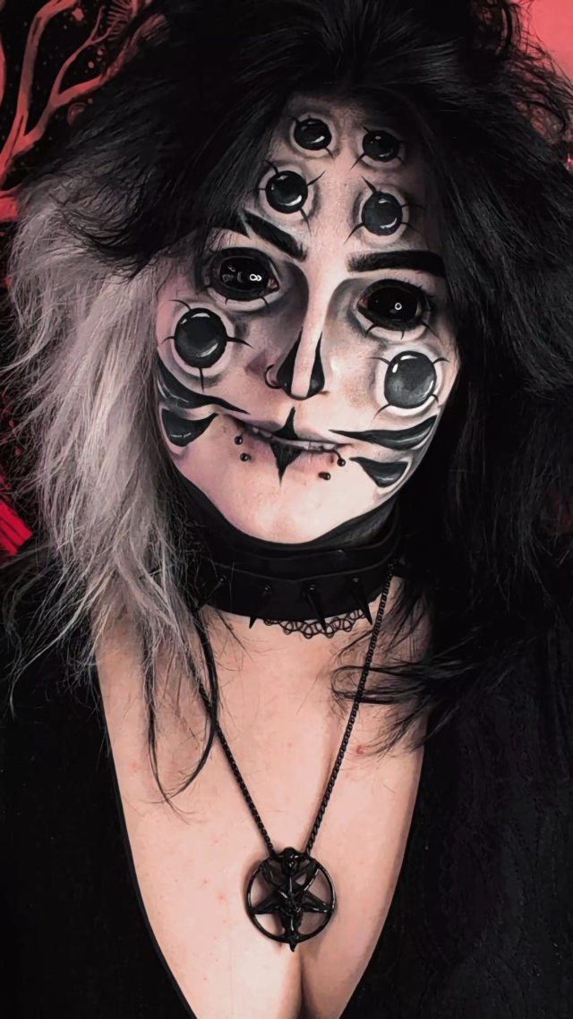 Instagram post by @easygoinggoth for MocoQueen. Caption reads: HAPPY SPOOKY MONTH
°twitch : Easygoinggothtv - for....