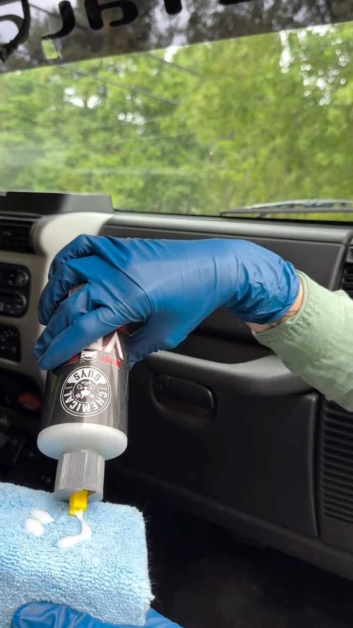 Instagram post by @hardknoxgarage for Chemical Guys. Caption reads: The interior arsenal kit from @chemicalguys …......