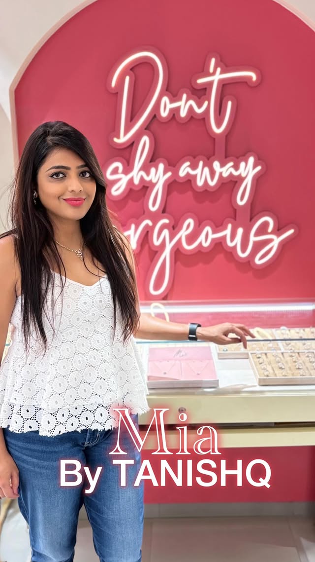 Instagram post by @diaries_of_shonali for Mia by Tanishq. Caption reads: [...] elegance and bold statements at....
