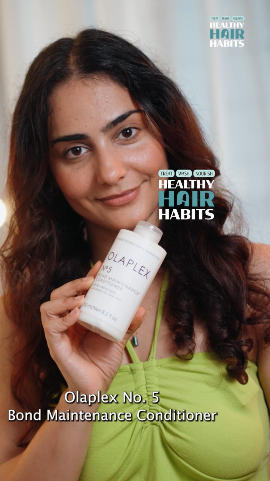 Instagram post by @simmygoraya for Nykaa. Caption reads: Transform your locks with healthy hair habits....