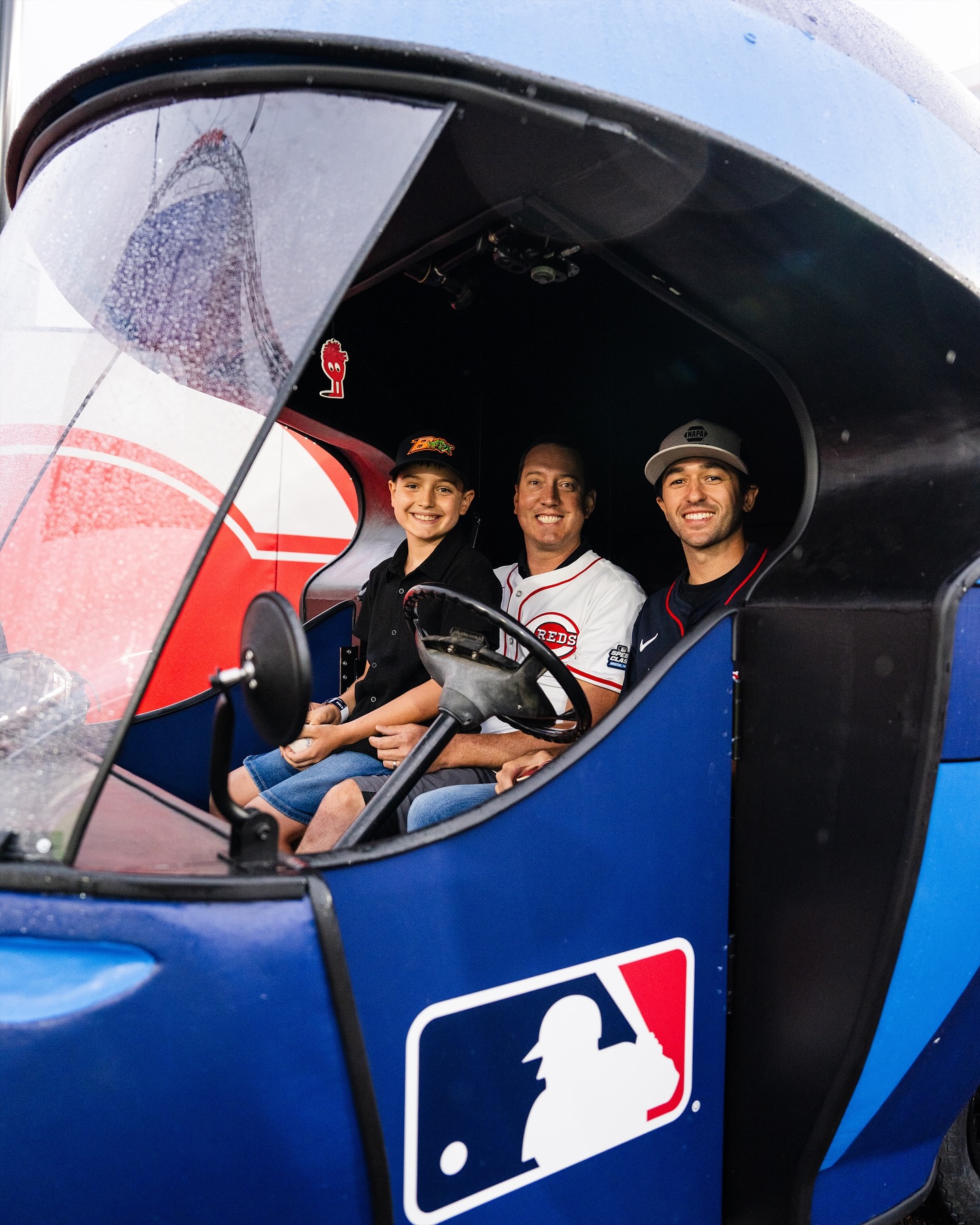 Instagram post by @chaseelliott9 for NASCAR. Caption reads: It’s baseball baby! 🏟️⚾️

#MLBspeedwayClassic....