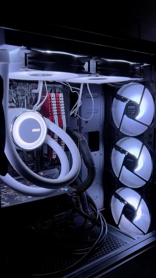 Instagram post by an influencer for MSI USA. Caption reads: I was a little skeptical about this build at first....