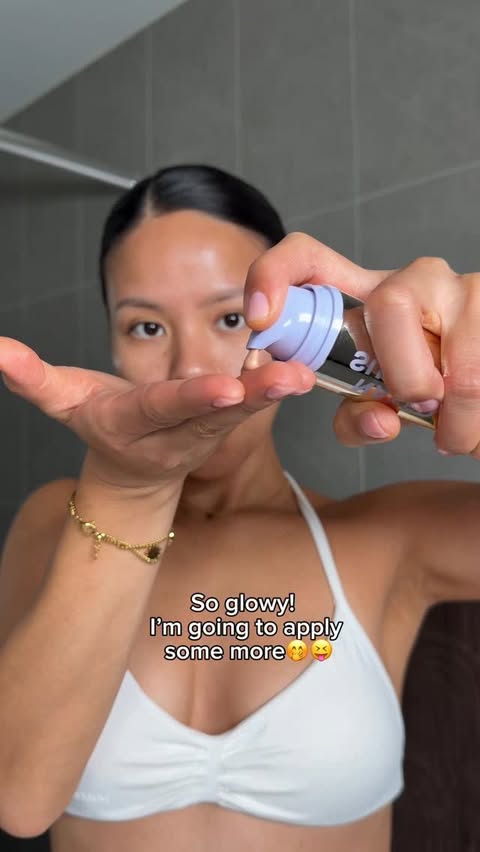 Instagram post by @prettyprogress23 for Naked Sundays. Caption reads: Never thought I’d actually like a glowy SPF!....