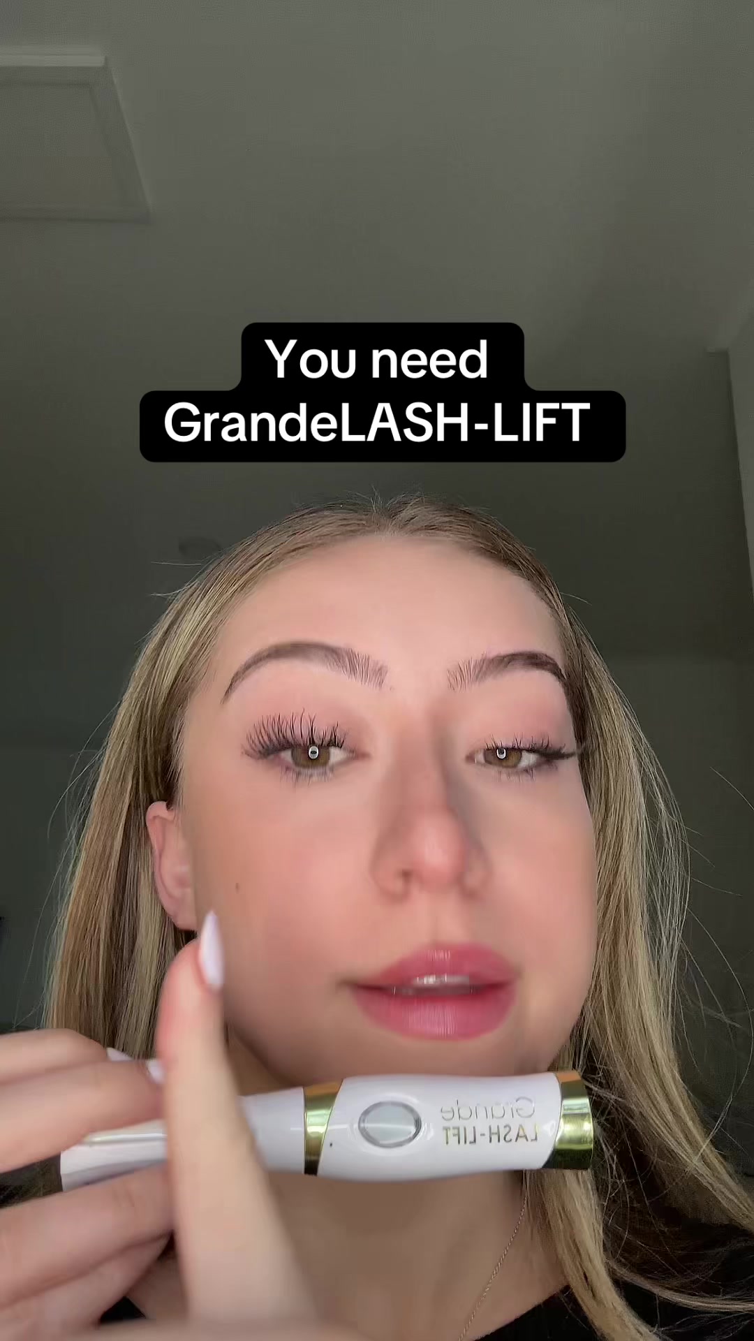 TikTok post by @abbarose3 for Grande Cosmetics. Caption reads: [...] you need to try this @Grande Cosmetics....