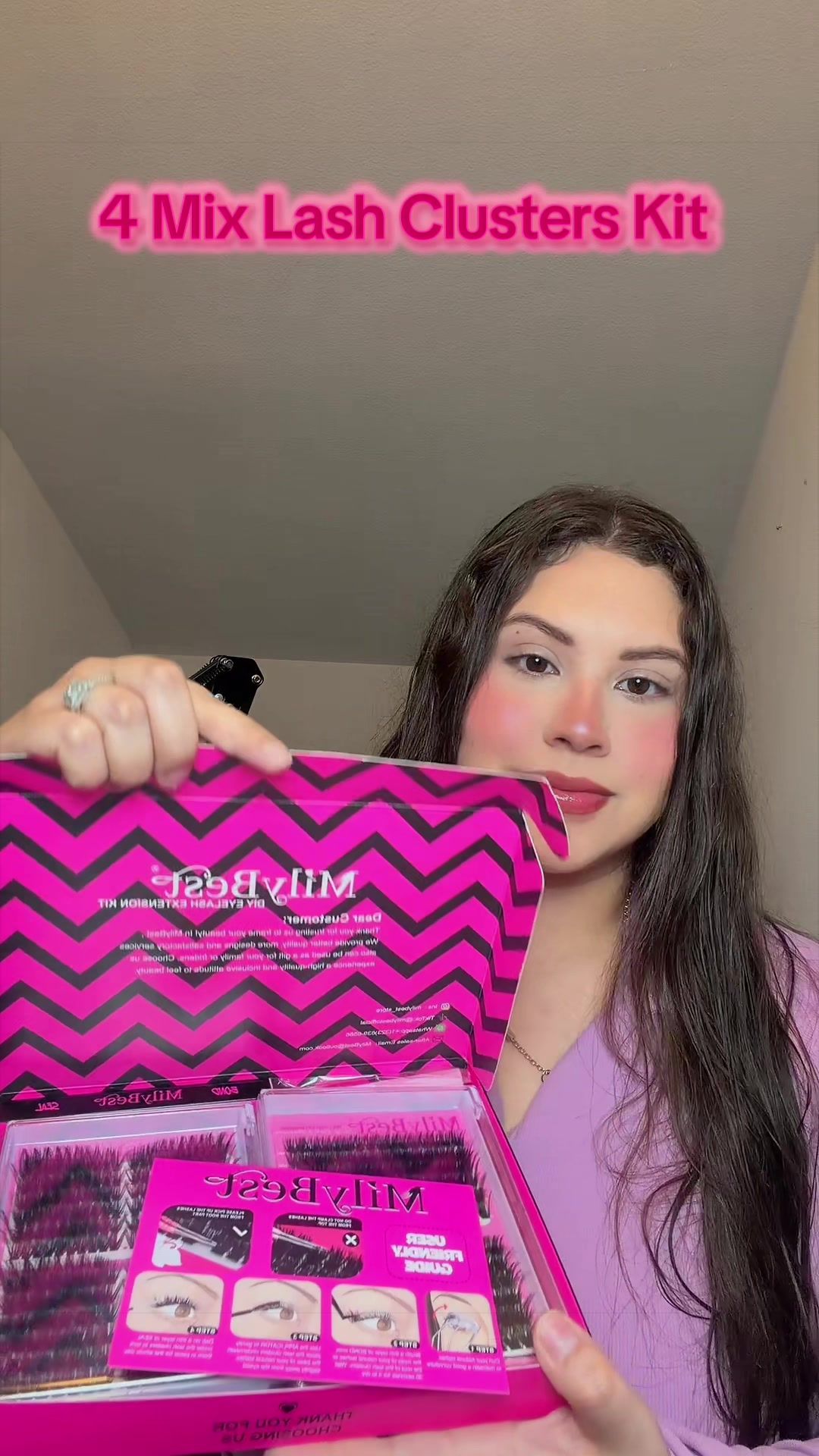 TikTok post by @iselaaaa28 for MilyBest Beauty. Caption reads: [...] love 💖🤩 Thank you so much @MilyBest Beauty....