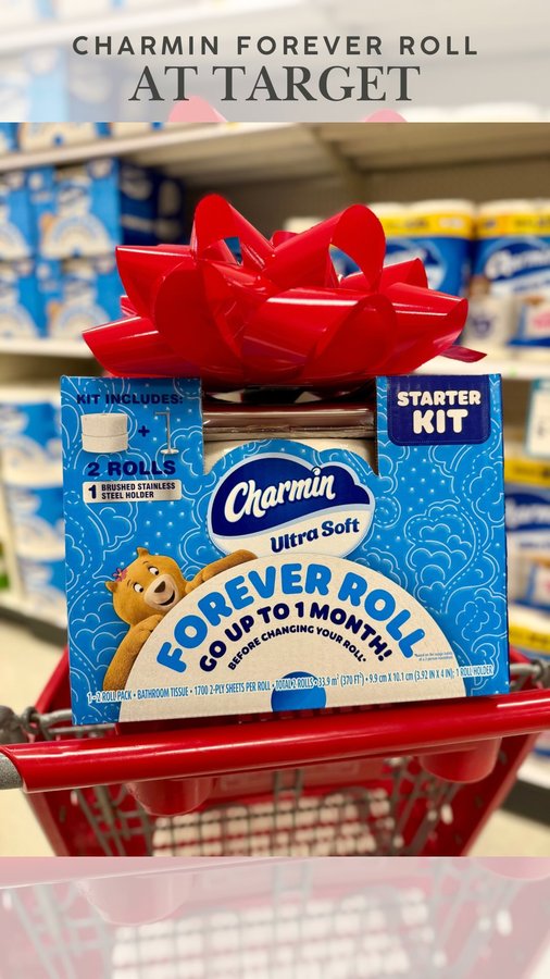 Instagram post by @tarjaymaxx for Charmin. Caption reads: #ad #CharminPartner #TargetPartner Between holiday....