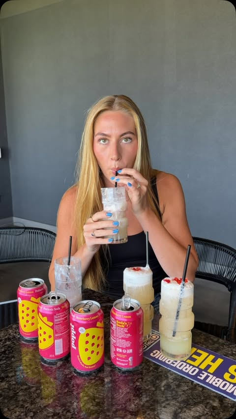 Instagram post by @ella_reames for Topgolf. Caption reads: [...] for the Poppi #poppipartner @drinkpoppi....