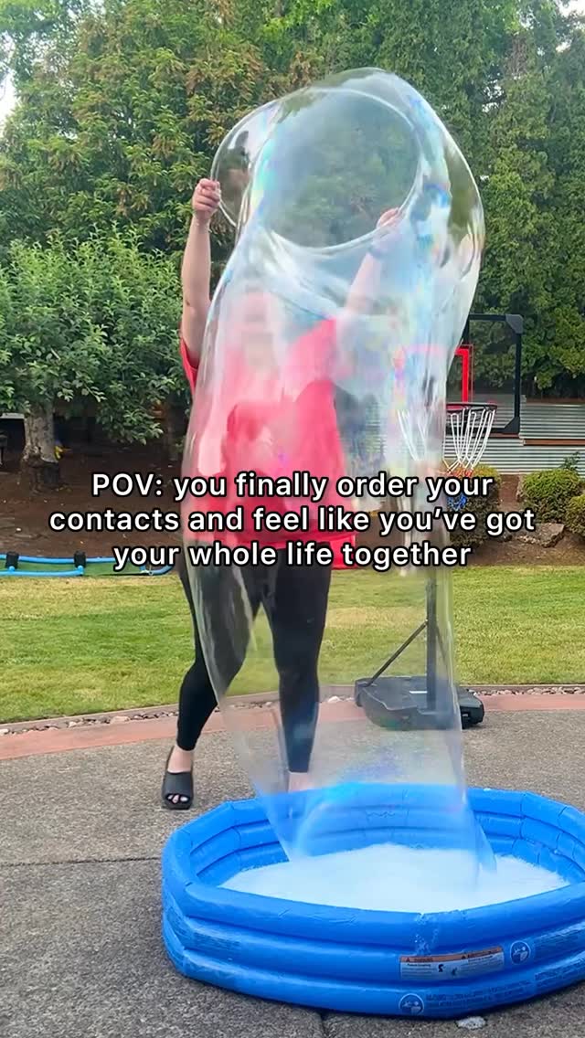 Instagram post by @momlife.withallie for 1800 Contacts. Caption reads: I can finally see again and now I am able to....