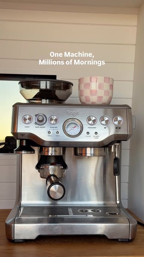Instagram post by @emily.and.christian for Sage Appliances. Caption reads: [...] will love the Barista Express from....