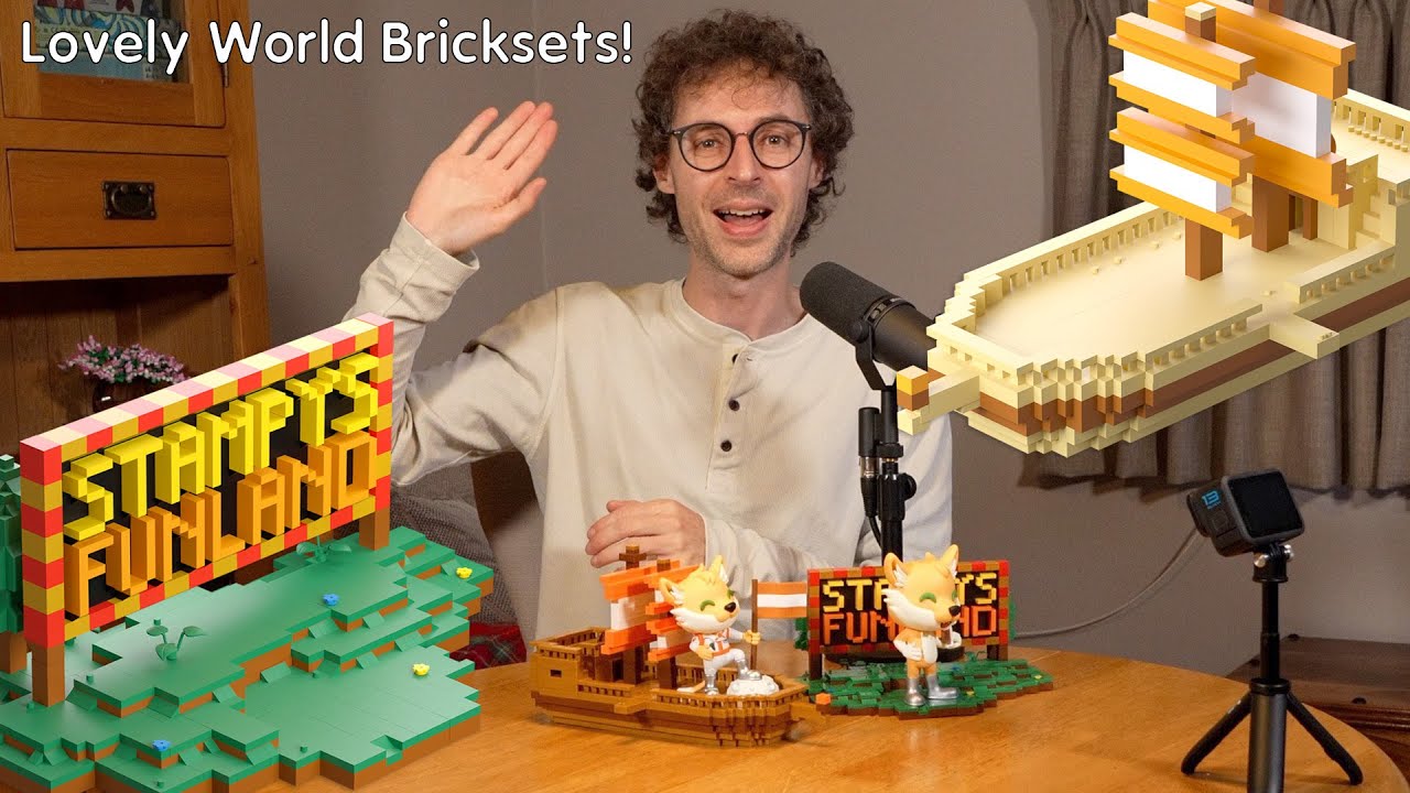 YouTube post by @stampycat for Youtooz. Caption reads: New Announcement! - Lovely World Bricksets -....