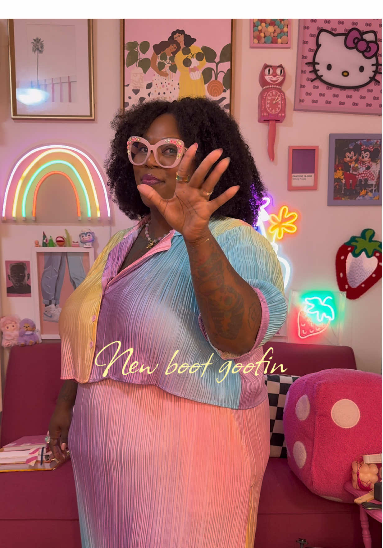 TikTok post by @jeannettyconfetti for Dingo 1969. Caption reads: New western boot unlocked 🩷 @DINGO BOOTS ....