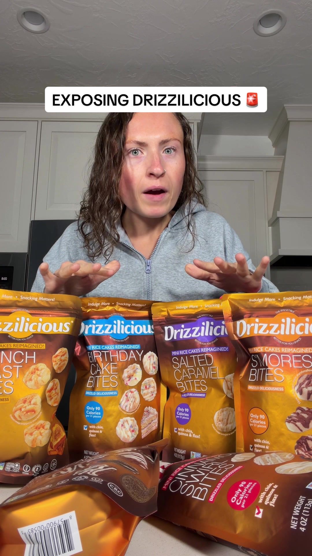 TikTok post by @morganchompz for Drizzilicious. Caption reads: Exposing Drizzilicious…or just exposing myself 🫣....