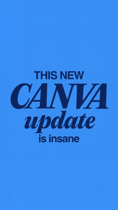 Instagram post by @designwithtoshi for Canva. Caption reads: This New Canva Update is Insane 🚀 🧩 You can now....