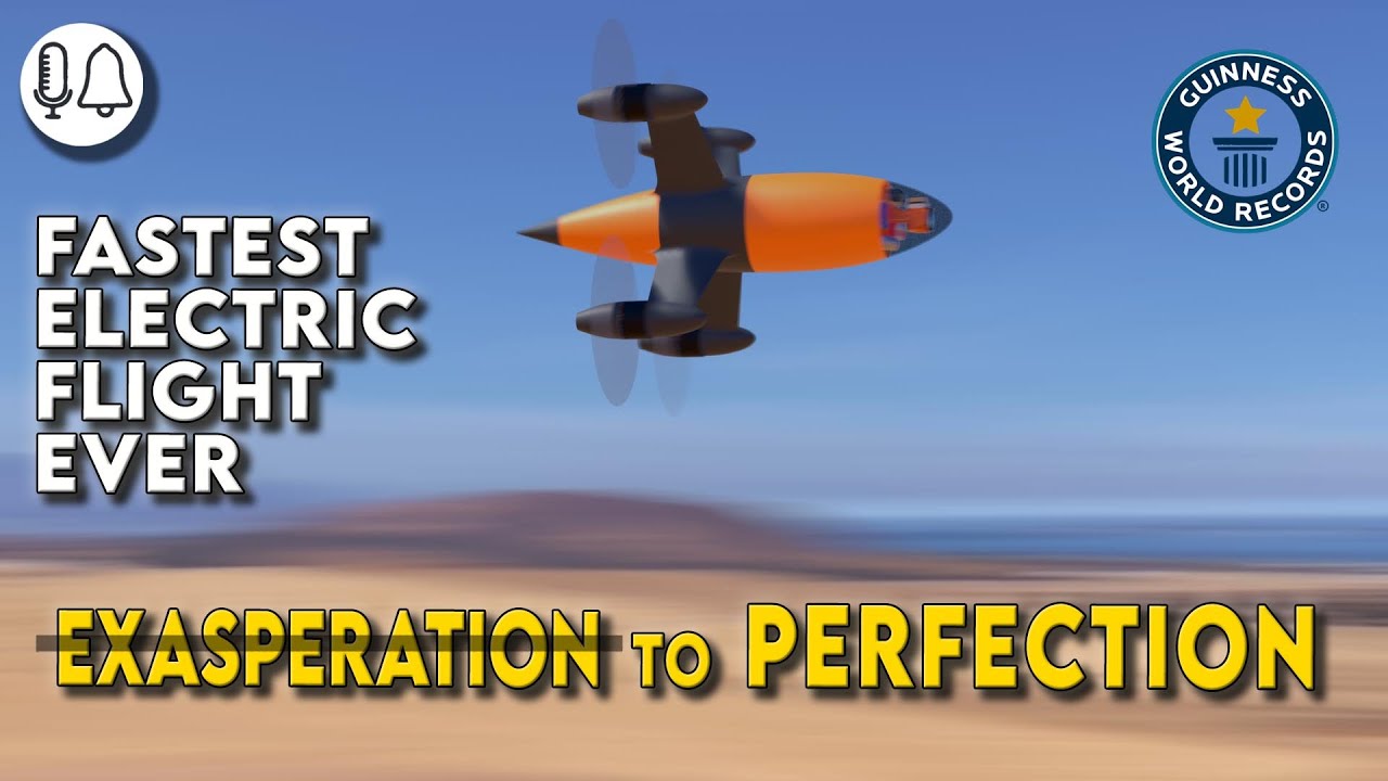 YouTube post by @Mike-Bell for Guinness World Records. Caption reads: 658kmh 408mph! | When everything just goes right.