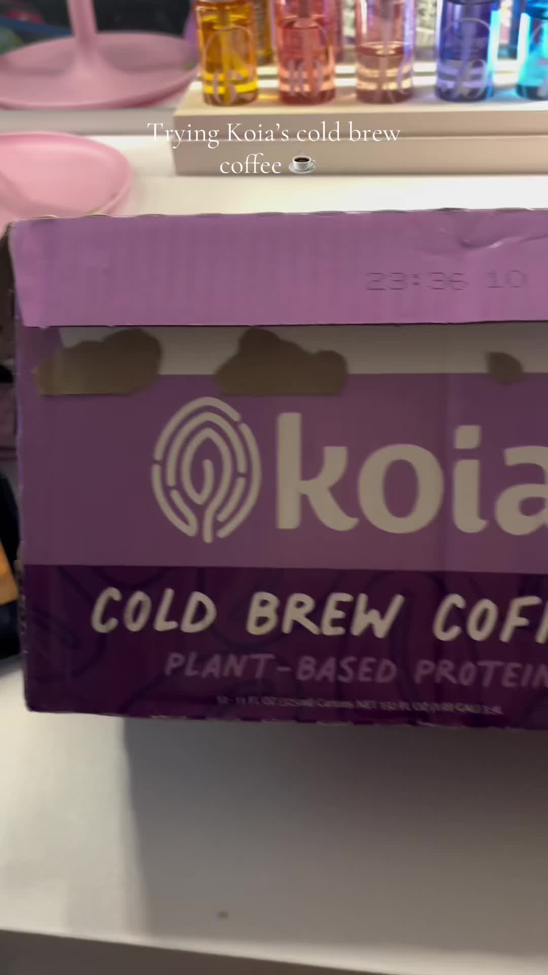 TikTok post by @adelaxxo1 for Koia. Caption reads: @drinkkoia definitely know what they’re doing with....