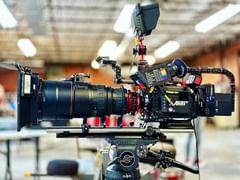 Instagram post by @brianaichlmayr for SmallHD. Caption reads: Big lens prep.