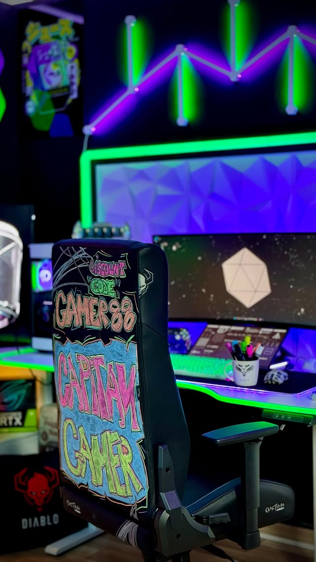 Instagram post by @capitangamer88 for Diablo Chairs. Caption reads: Good morning friends and happy Thursday, the....